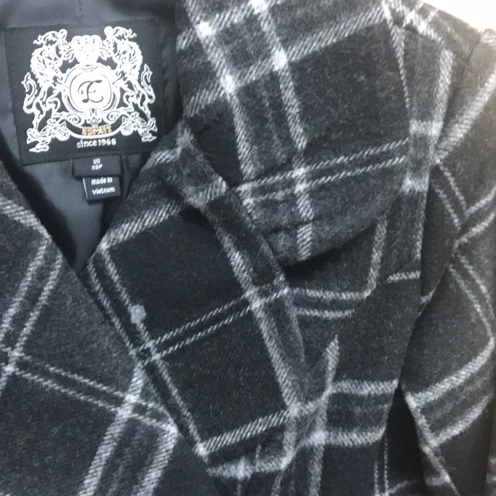 NWT,Esprit Petite Women thick wool coat,black/grey - Picture 11 of 16